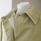 Canvas Sheepskin Patchwork Reversible Jacket in Green Tea