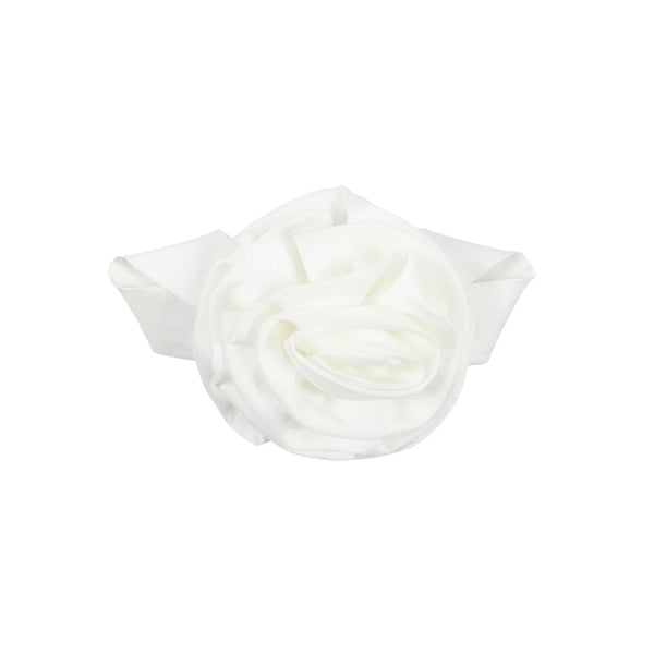 Single Rose Broche in Ivory