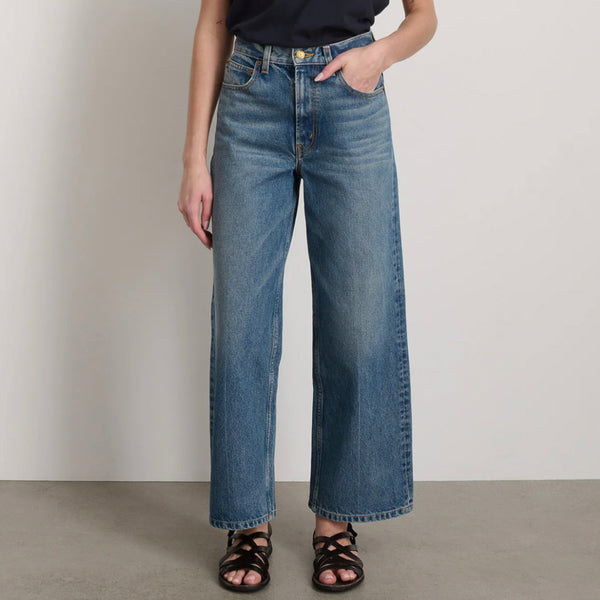 Elissa High Wide Jeans in Vista Blue