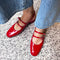 Pêche Slingbacks in Patent Leather Red
