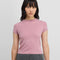 America Cotton-Cashmere Baby Tee in Rosa