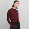 Blouson Cashmere Cardigan in Maroon