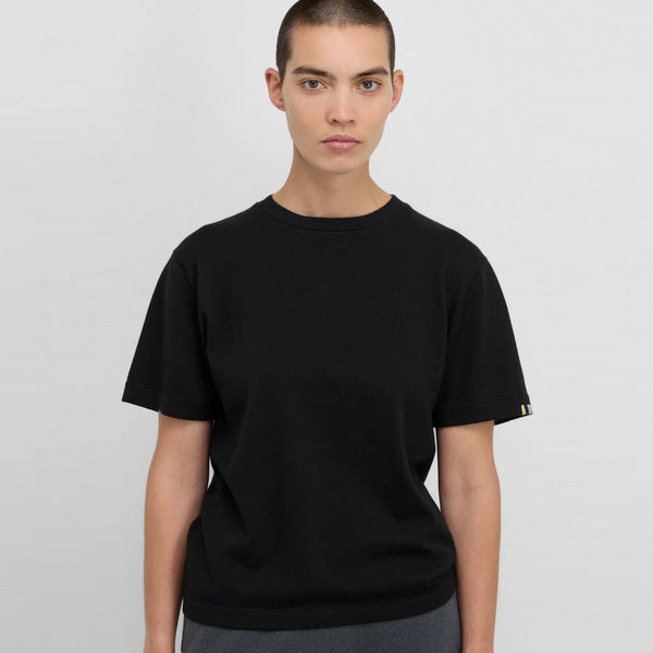 Cuba Cotton-Cashmere Top in Raven (Black)