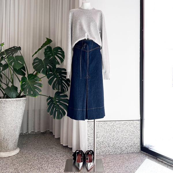 Boone Skirt in Organic Cotton Denim Indigo