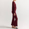 Merino Kick Pant in Wine