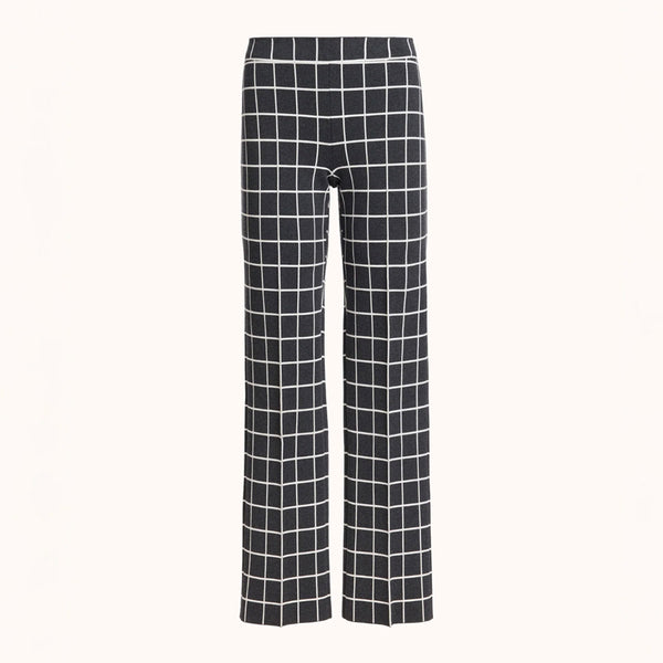 Louis Pant Windowpane in Charcoal Combo