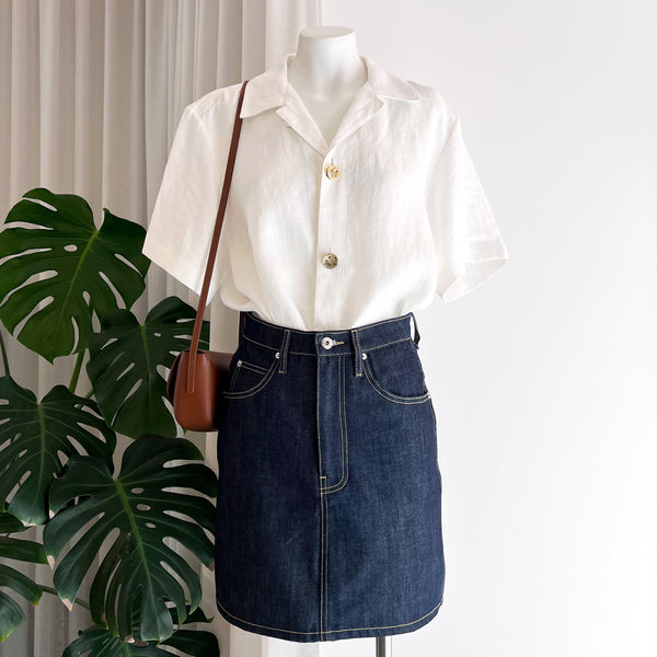 Tallulah Skirt in Raw Denim