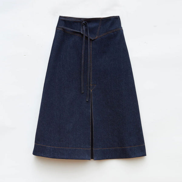 Boone Skirt in Organic Cotton Denim Indigo