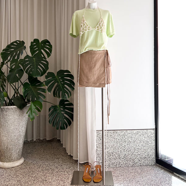 Freja Skirt in Linen Beige