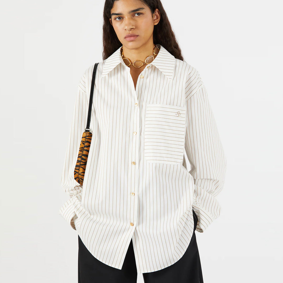 Caprice Shirt in Cotton Blend Stripe