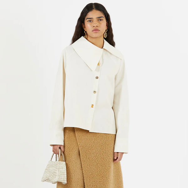 Monroe Blouse in Organic Cotton Off White