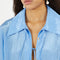 Saskia Shirt in Viscose Blend Crinkle Blue