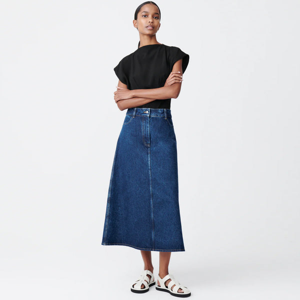 Baringo Denim Skirt in Indigo Wash