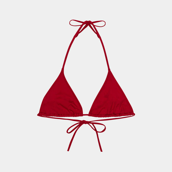 Bikini Triangle Top in Red