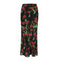 Chuck Long Skirt in Rosebranches Red on Black