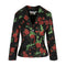 Elle Jacket in Rosebranches Red on Black