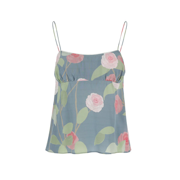 Ripley Cami Top in Camelia blue