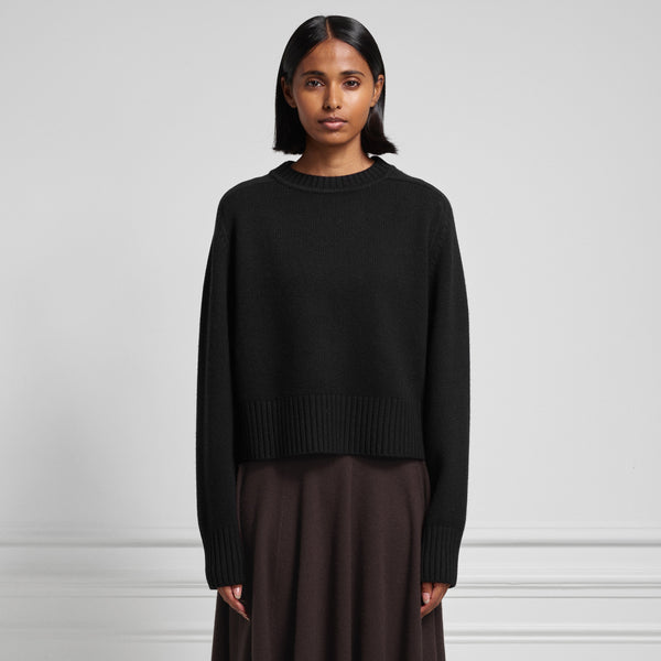 Please Cashmere Sweater in Raven (Black)
