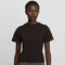 Tina Cotton-Cashmere Top in Dark Brown
