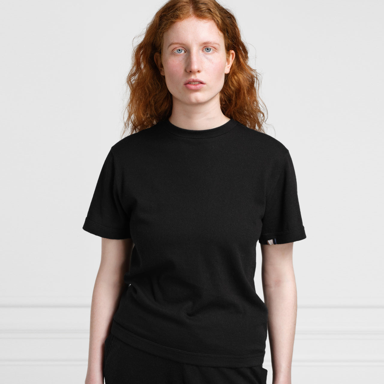 Cuba Cotton-Cashmere Top in Raven (Black)