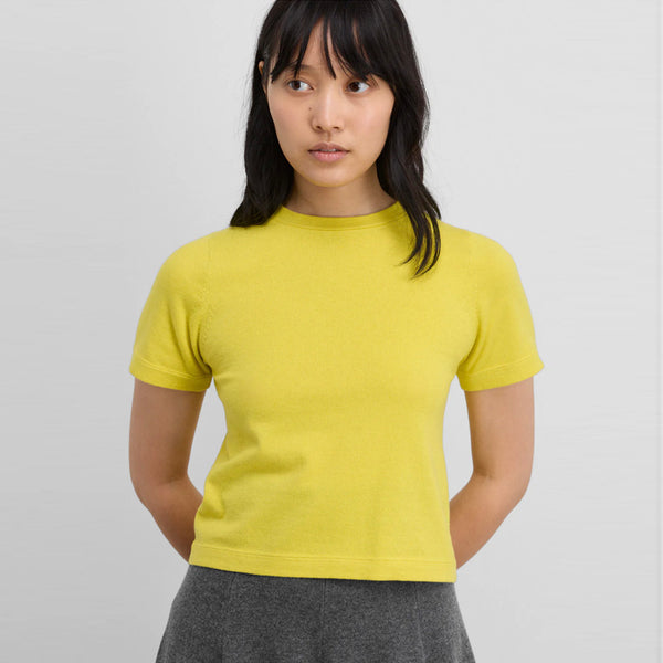 Tina Cotton-Cashmere Top in Sunny