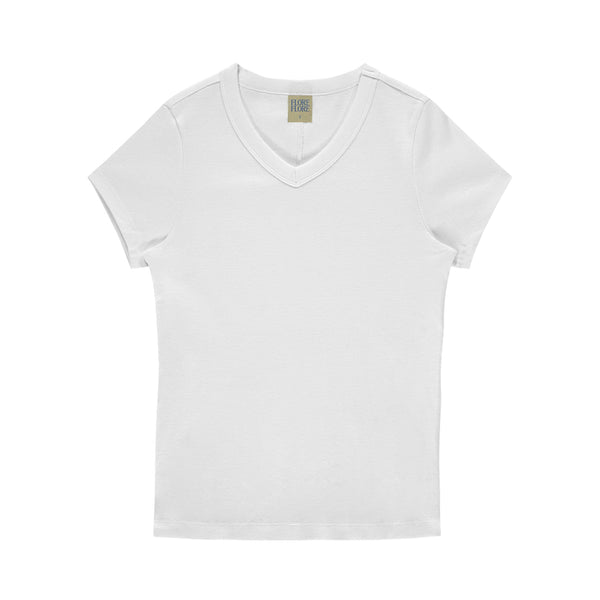 JILL BABY TEE IN WHITE