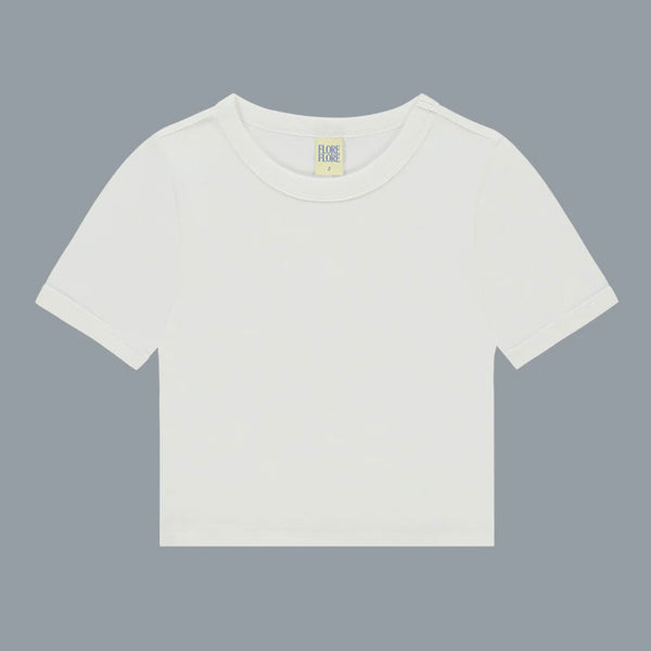 CAR CROP TEE IN WHITE