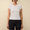 JILL BABY TEE IN WHITE