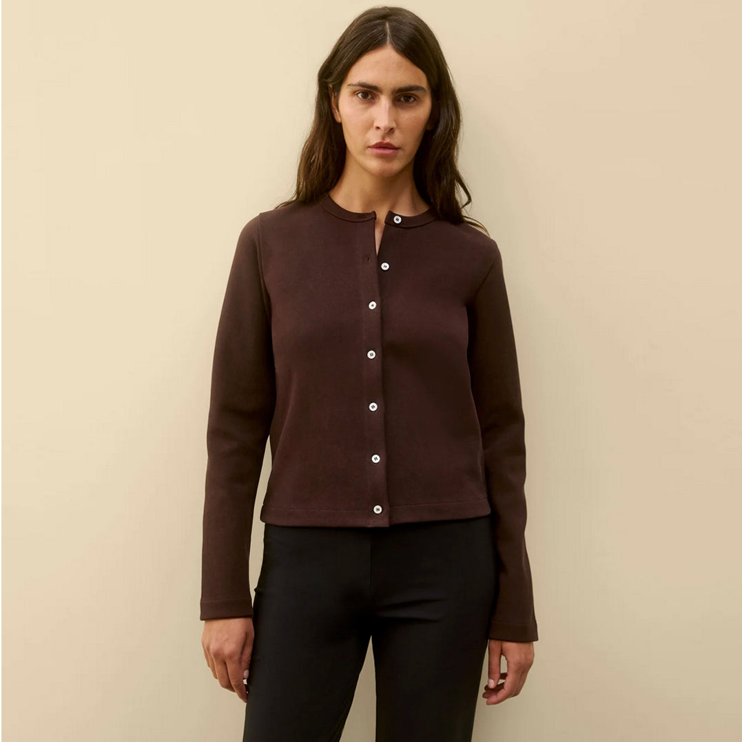 POPPY CARDIGAN IN CHOCO PLUM