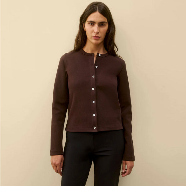 POPPY CARDIGAN IN CHOCO PLUM