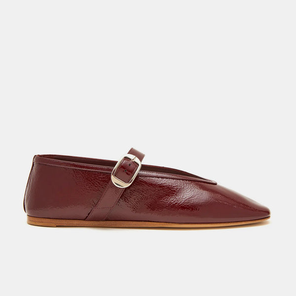 Stella Slipper in Oxblood Red Patent Leather