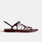 Grace Flat Sandal in Burgundy