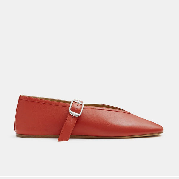 Stella Slipper in Blood Orange Leather