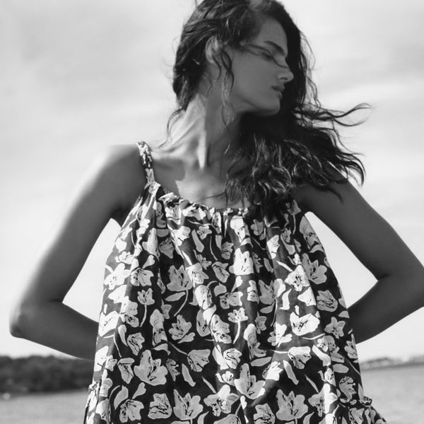 Akumal Dress in Blue Floral