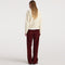 Bruun Signature Baggy Corduroy Trousers in Wine