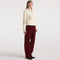 Bruun Signature Baggy Corduroy Trousers in Wine