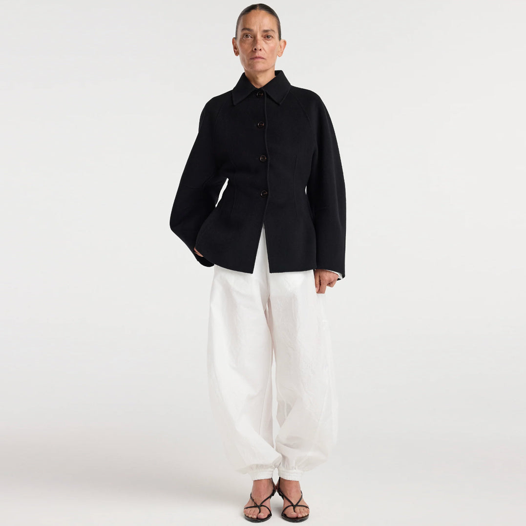 Double-faced Sculptural Jacket in Black