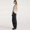 Pleated Silk Sheer Blouse in Cream