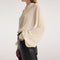 Pleated Silk Sheer Blouse in Cream
