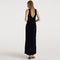 Scoop-neck Velvet Dress in Black