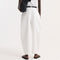 High-waist Sculptural Denim Trousers in Optic White