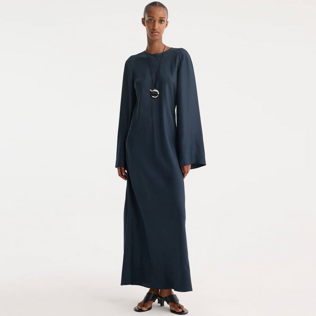 Signature Silk Dress in Storm