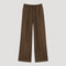 Wide Leg Silk Trousers in Forest