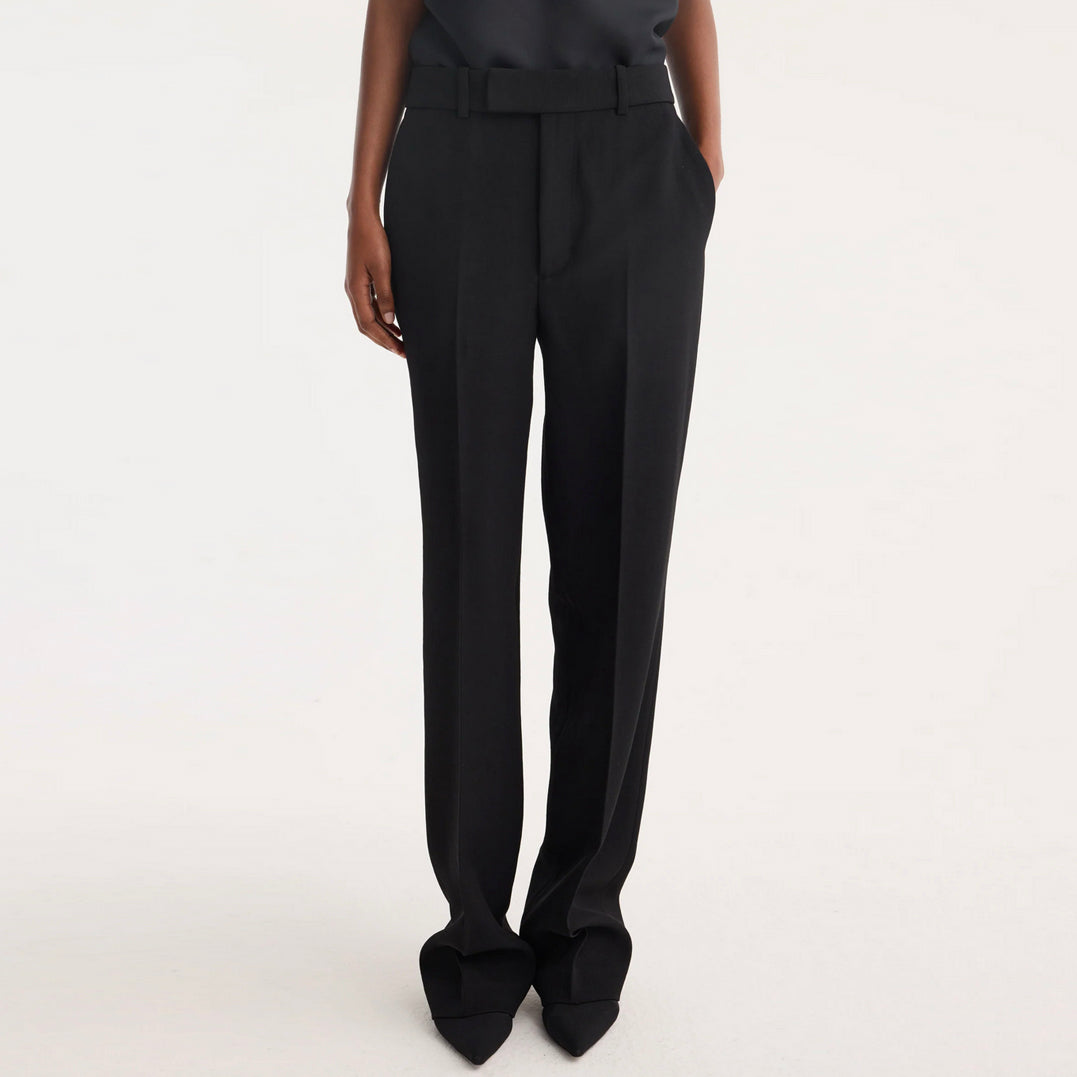 Straight Leg Trousers in Black