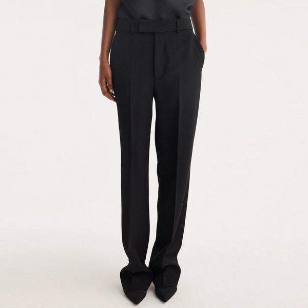 Straight Leg Trousers in Black