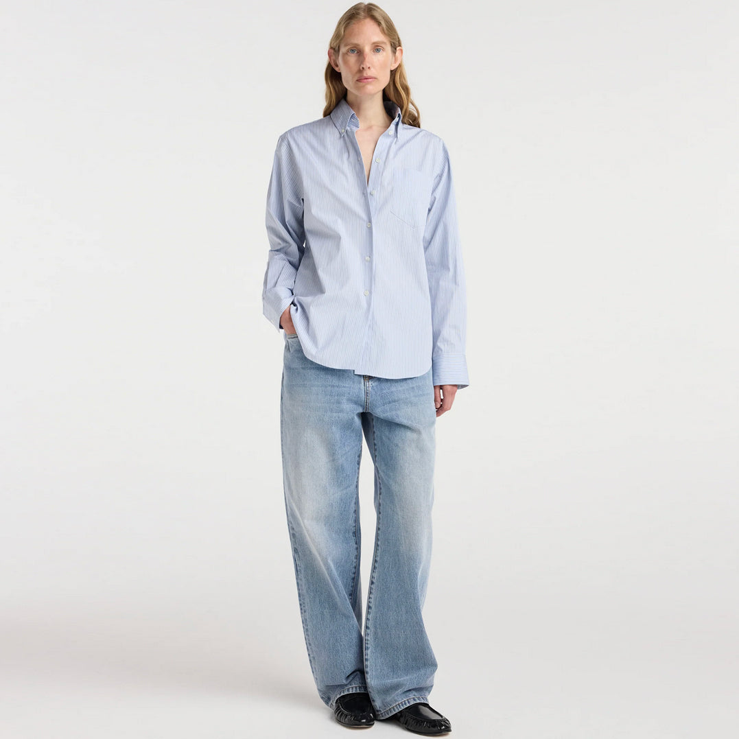 Oxford Button-down Shirt in Blue Stripe