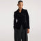 Classic Fitted Velvet Blazer in Black