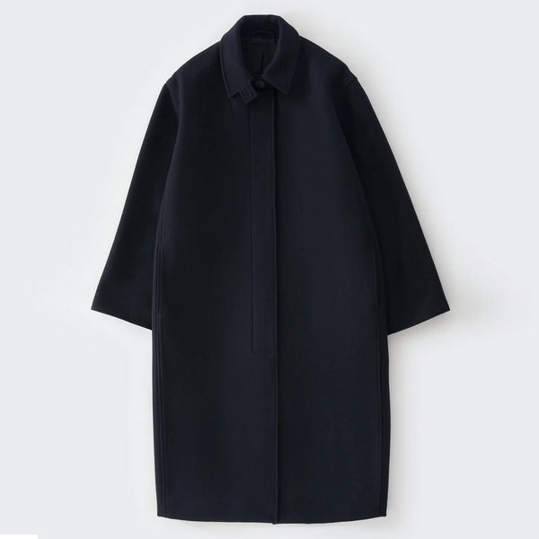Ria Rounded Coat in Dark Navy