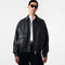 Piston Bomber in Black Leather