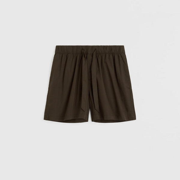 Poplin Shorts in Coffee